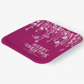 Pink String Lights Kerstfeest Papieren Bordje (Gebogen)