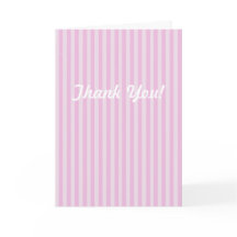 Pink Stripe Baby shower Bedankt Kaarten