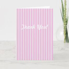 Pink Stripe Baby shower Bedankt Kaarten