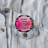 Pink Stripe Book Club Lid Grappige Therapie Ronde Button 7,6 Cm (In situ)