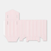 Pink Stripe Coastal Preppy Bedankdoosjes (Uitgevouwen)