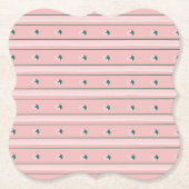 Pink Stripe Coaster Kartonnen Onderzetters (Voorkant)