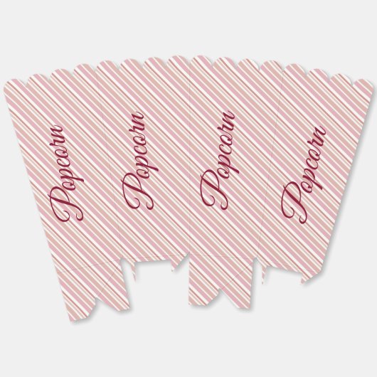 Pink Stripe Design Bedankdoosjes (Ongevouwen)