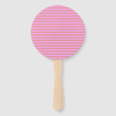 Pink Stripe Fans Handwaaier (Voorkant)