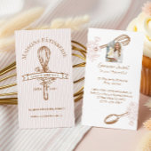 Pink Stripe Floral Whisk Pastry Cakes Bakery Chef Visitekaartje