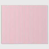 Pink Stripe Girly Striped Preppy Girl Minimalist Cadeaupapier (Vlak)