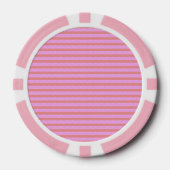 Pink Stripe Heart Poker Chips (Voorkant)