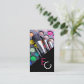 Pink Stripe Make-up Artist Palette Visitekaartje (Staand voorkant)