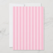 Pink Stripe Paris thema Sweet 16 Verjaardag Kaart (Achterkant)