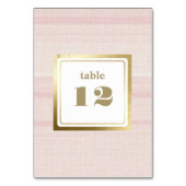 Pink Stripe Pattern Gold Wedding Kaart (Achterkant)
