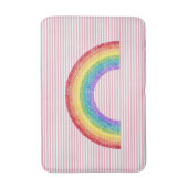 PINK STRIPE RAINBOW BATH MAT (Voorkant Verticaal)