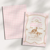 Pink Stripe Rope Rodeo Invitation Kaart