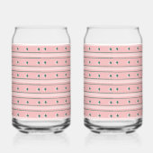Pink Stripe Soda Glass Blikvorm Glas (Rechts)