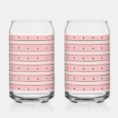 Pink Stripe Soda Glass Blikvorm Glas (Achterkant)