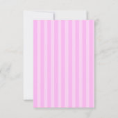 Pink Stripe Sweet16 RSVP-kaart RSVP Kaartje (Achterkant)