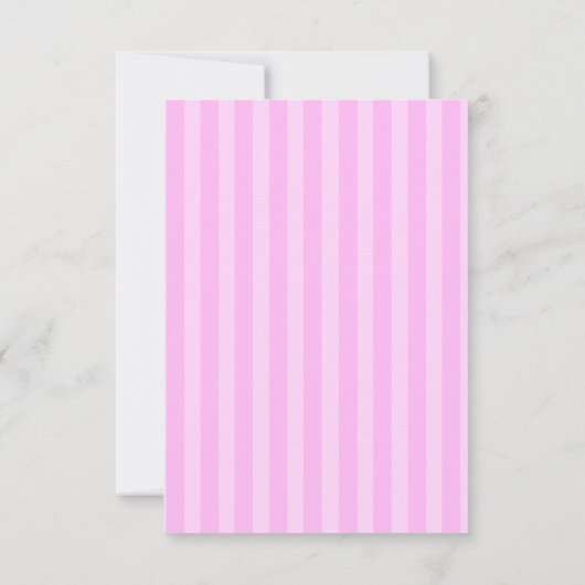 Pink Stripe Sweet16 RSVP-kaart RSVP Kaartje (Achterkant)