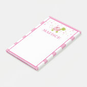 Pink Stripe Turtle Post It Note (Schuin)