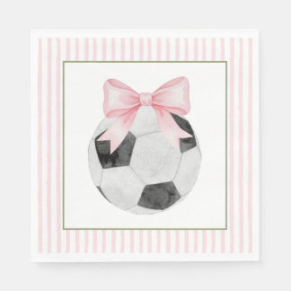 Pink Stripe Voetbal Servet