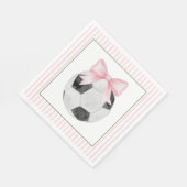 Pink Stripe Voetbal Servet (Hoek)