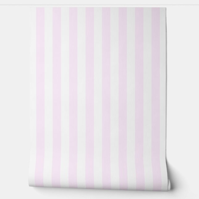 Pink Striped Wallpaper Behang (Afrollen)