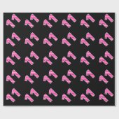Pink Stripes 11 Event # (Verjaardag, Jubileum) Cadeaupapier (Vlak)