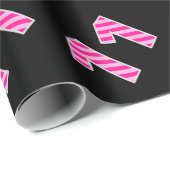 Pink Stripes 11 Event # (Verjaardag, Jubileum) Cadeaupapier (Rol Hoek)