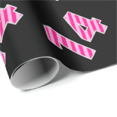 Pink Stripes 14 Event # (Verjaardag, Jubileum) Cadeaupapier (Rol Hoek)
