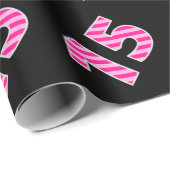Pink Stripes 15 Event # (Verjaardag, Jubileum) Cadeaupapier (Rol Hoek)