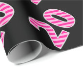Pink Stripes 20 Event # (Verjaardag, Jubileum) Cadeaupapier (Rol Hoek)