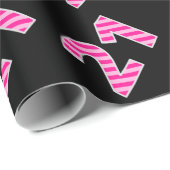 Pink Stripes 21 Event # (Verjaardag, Jubileum) Cadeaupapier (Rol Hoek)