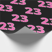 Pink Stripes 23 Event # (Verjaardag, Jubileum) Cadeaupapier (Hoek)