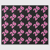 Pink Stripes 26 Event # (Verjaardag, Jubileum) Cadeaupapier (Vlak)