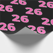 Pink Stripes 26 Event # (Verjaardag, Jubileum) Cadeaupapier (Hoek)