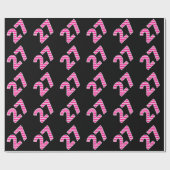 Pink Stripes 27 Event # (Verjaardag, Jubileum) Cadeaupapier (Vlak)