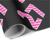 Pink Stripes 27 Event # (Verjaardag, Jubileum) Cadeaupapier (Rol Hoek)