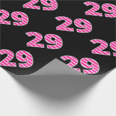 Pink Stripes 29 Event # (Verjaardag, Jubileum) Cadeaupapier (Hoek)