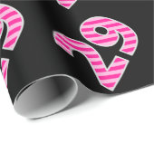 Pink Stripes 29 Event # (Verjaardag, Jubileum) Cadeaupapier (Rol Hoek)