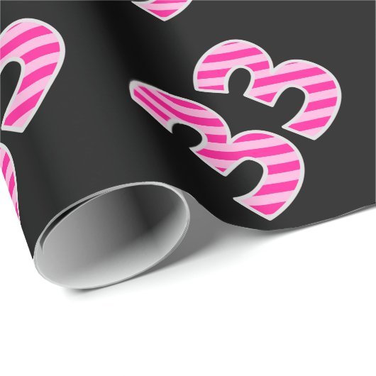 Pink Stripes 33 Event # (Verjaardag, Jubileum) Cadeaupapier (Rol Hoek)