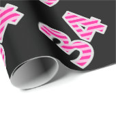 Pink Stripes 34 Event # (Verjaardag, Jubileum) Cadeaupapier (Rol Hoek)