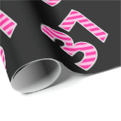 Pink Stripes 37 Event # (Verjaardag, Jubileum) Cadeaupapier (Rol Hoek)
