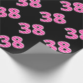 Pink Stripes 38 Event # (Verjaardag, Jubileum) Cadeaupapier (Hoek)