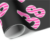 Pink Stripes 38 Event # (Verjaardag, Jubileum) Cadeaupapier (Rol Hoek)