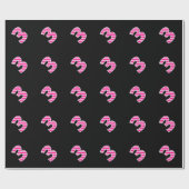 Pink Stripes 3 Event # (Verjaardag, Jubileum) Cadeaupapier (Vlak)