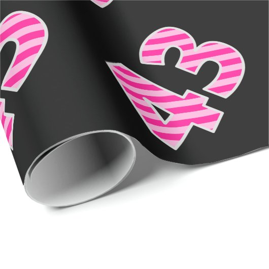 Pink Stripes 43 Event # (Verjaardag, Jubileum) Cadeaupapier (Rol Hoek)