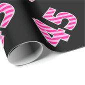 Pink Stripes 45 Event # (Verjaardag, Jubileum) Cadeaupapier (Rol Hoek)
