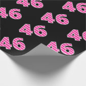 Pink Stripes 46 Event # (Verjaardag, Jubileum) Cadeaupapier (Hoek)
