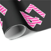 Pink Stripes 47 Event # (Verjaardag, Jubileum) Cadeaupapier (Rol Hoek)