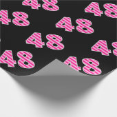 Pink Stripes 48 Event # (Verjaardag, Jubileum) Cadeaupapier (Hoek)