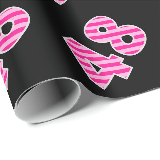 Pink Stripes 48 Event # (Verjaardag, Jubileum) Cadeaupapier (Rol Hoek)