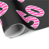 Pink Stripes 50 Event # (Verjaardag, Jubileum) Cadeaupapier (Rol Hoek)